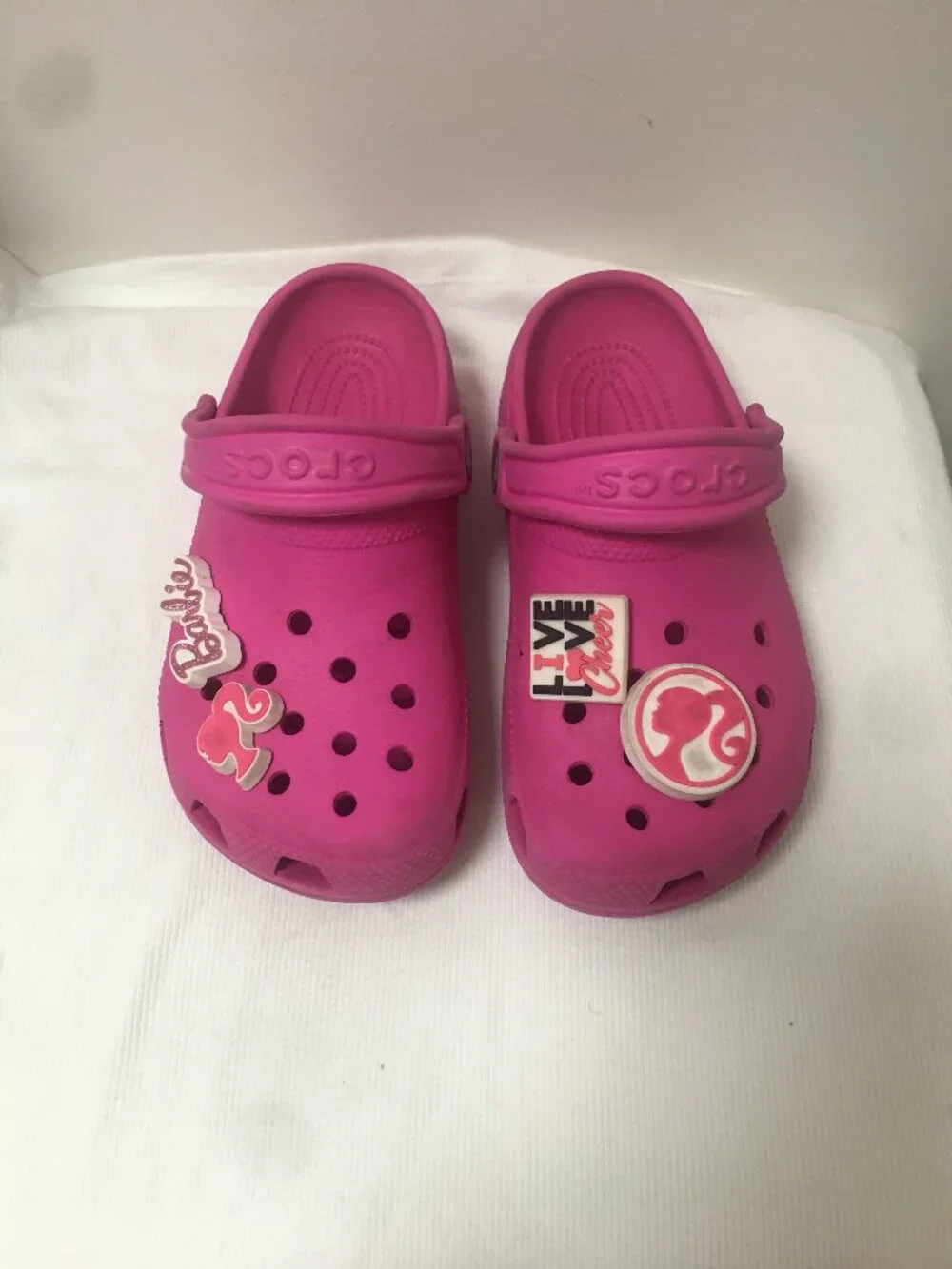 Barbie CROCS pink rubber with art